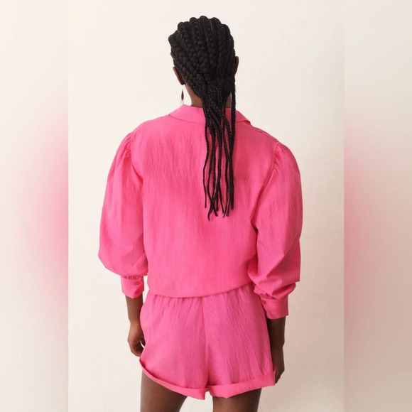 ba&sh Prasil Fuchsia Button Up Shirt - Picture 4 of 11